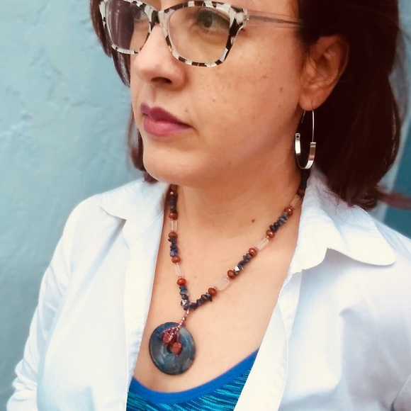 🏵REDUCED!🏵Artisan Genuine Stone Marble Necklace - Picture 3 of 7